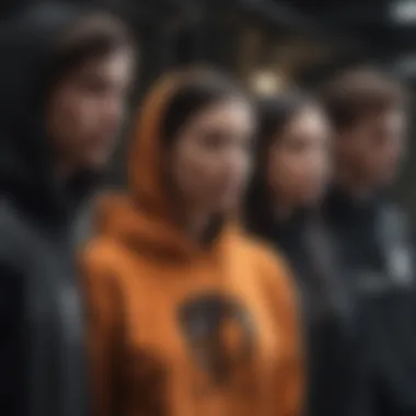 Expression of Identity with the Primitive Venom Hoodie A group of friends showcasing their individuality wearing the Primitive Venom Hoodie