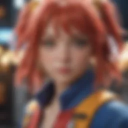 A vibrant scene depicting iconic anime characters from various genres.