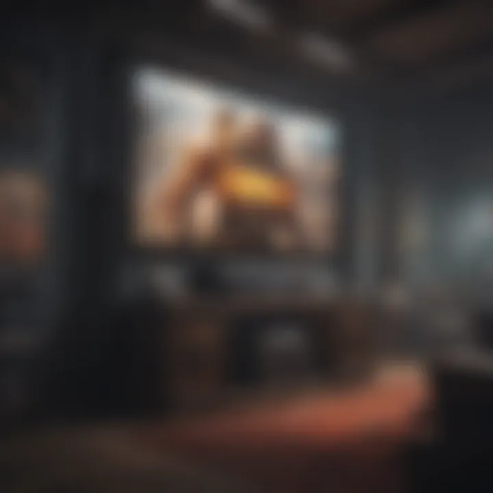 An immersive gaming environment with stunning graphics and design