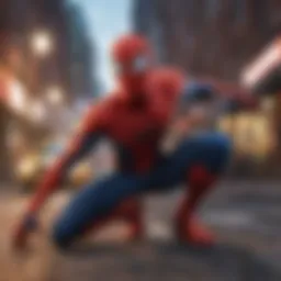 Concept art showcasing the vibrant world of Ultimate Spider-Man