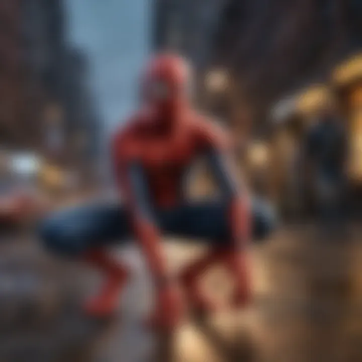 Illustration depicting key characters from the Ultimate Spider-Man narrative