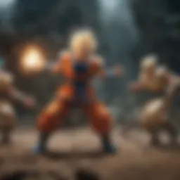 A dynamic scene showcasing the epic battles from Dragon Ball.
