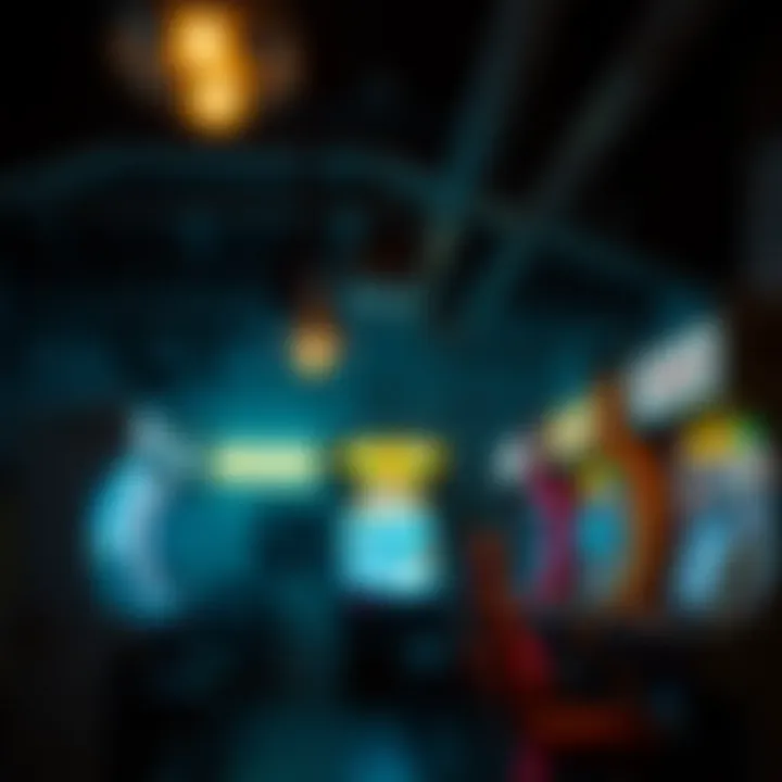 An artistic representation of gun arcade cultural influences