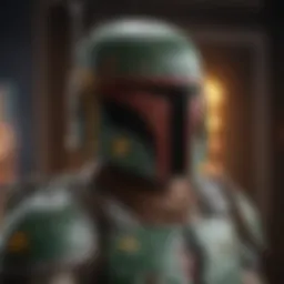Boba Fett collectible figurine showcasing intricate details