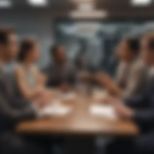 Diverse cast members engaged in a lively discussion