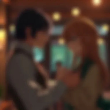 An artistic representation of the emotional dynamics between characters in Uta no Prince Sama.