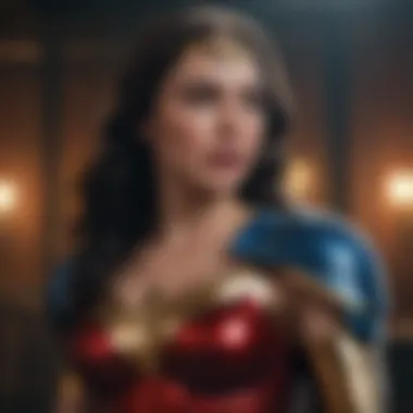 Elegance in Bold Colors Wonder Woman's Classic Red, Blue, and Gold Armor