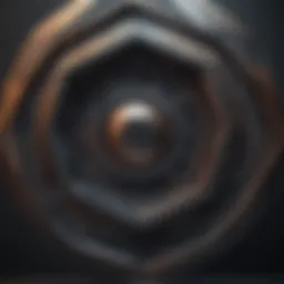 Abstract geometric metal art piece