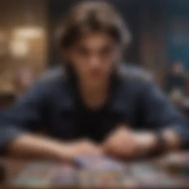 Expert Analysis of Yu-Gi-Oh Strategies An expert analyzing Yu-Gi-Oh cards for strategic gameplay