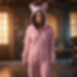 A whimsical fairy tail onesie showcased in a vibrant setting, embodying the spirit of comfort and fantasy.