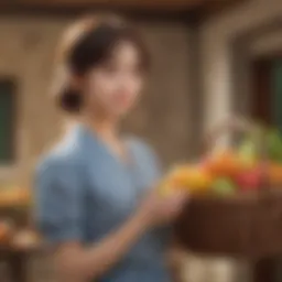 A captivating scene from the Fruit Basket anime showcasing key characters in a moment of connection.