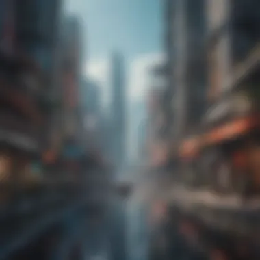 Futuristic Cityscape for Sci-Fi Enthusiasts Futuristic cityscape symbolizing the world of sci-fi adventures