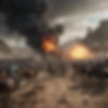 Epic battle scene showcasing the series' grand scale