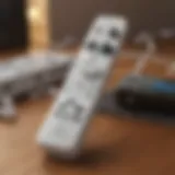 Musical notes swirling around a Wii remote