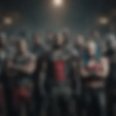 An artistic representation of the diverse characters in the film
