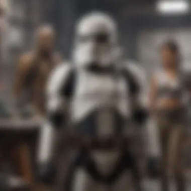 Fan art depicting Hero Forge characters in a Star Wars setting