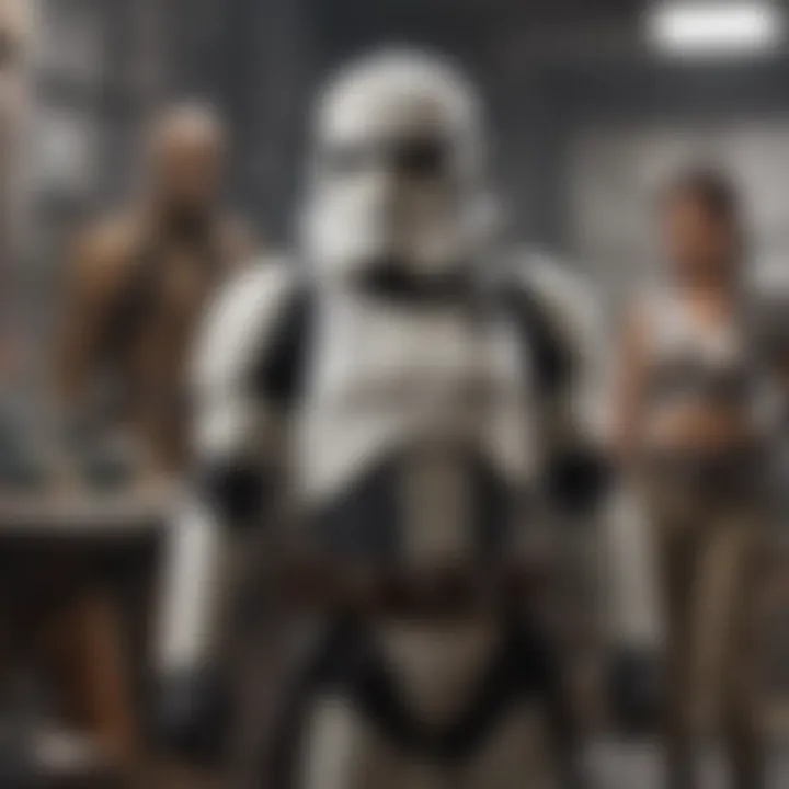 Fan art depicting Hero Forge characters in a Star Wars setting