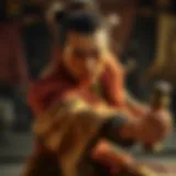 Dynamic Monk Character Dynamic monk character in action