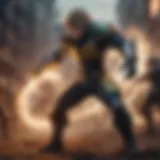 Heroic battle scene from My Hero Academia Movie 3