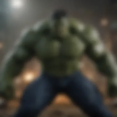 Incredible Hulk showcasing his immense strength