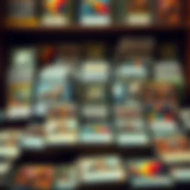 Showcasing Card Collections An organized collection of various magic cards displayed for identification