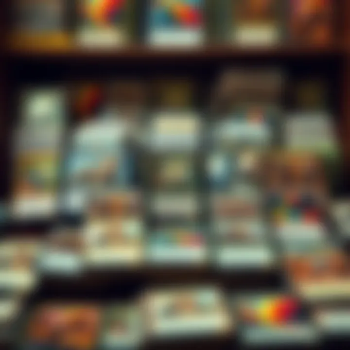 Showcasing Card Collections An organized collection of various magic cards displayed for identification