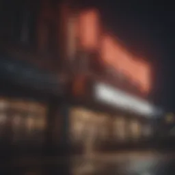 Illuminated movie theater sign