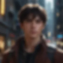 Mysterious protagonist engulfed in shadows