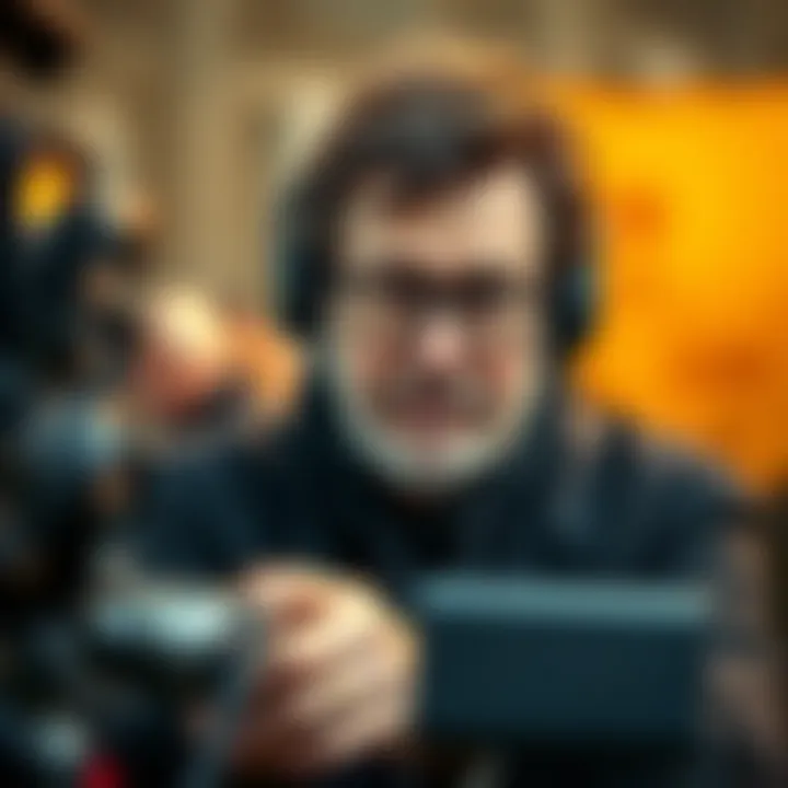 A renowned director on set, shaping cinematic history