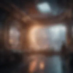 A futuristic film set showcasing advanced technology.