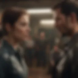 Intense confrontation scene in suspense drama movie