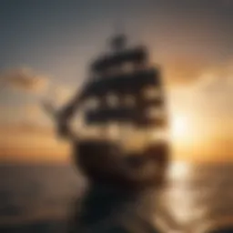 Intriguing Pirate Ship at Sunset