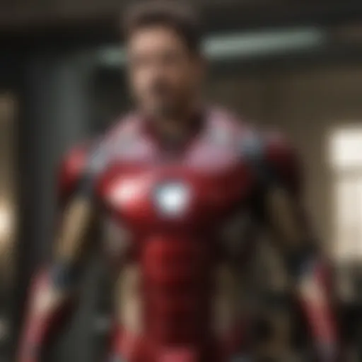 Tony Stark in his iconic Iron Man suit