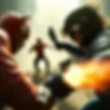Intense Combat in Kick-Ass 2 Kick-Ass 2 vibrant action scene showcasing intense combat
