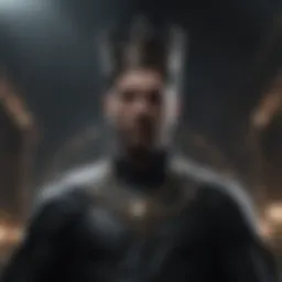 Cover art of the King in Black graphic novel showcasing a dark and dynamic composition