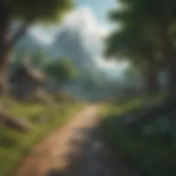 A nostalgic depiction of classic JRPG landscapes.