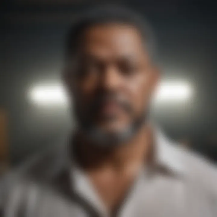 Lawrence Fishburne in a dramatic scene from his latest film