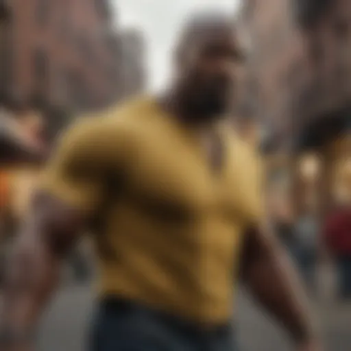 Abstract representation of Luke Cage character on Disney Plus