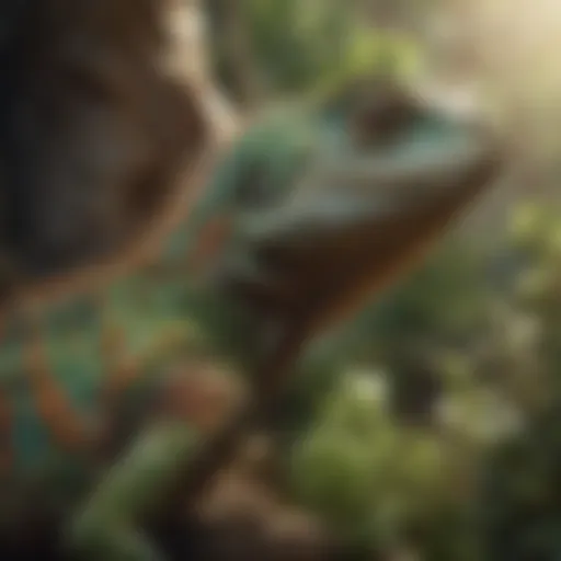 Majestic Lizard blending into its natural surroundings