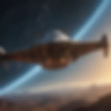 Mandalorian Ship in Galactic Sky