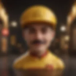 Colorful Funko Pop Character with Golden Arches Hat