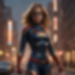 Ms. Marvel in her iconic superhero pose