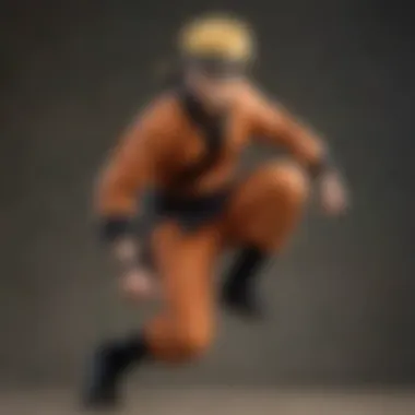 Artistic representation of Naruto Uzumaki in action