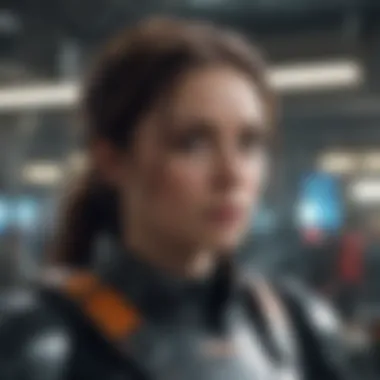 Dramatic Scene Featuring Advanced Technology Dramatic scene from a new sci-fi series showcasing advanced technology