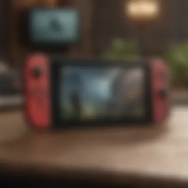 Nintendo Switch console with Kingdom of Amalur logo