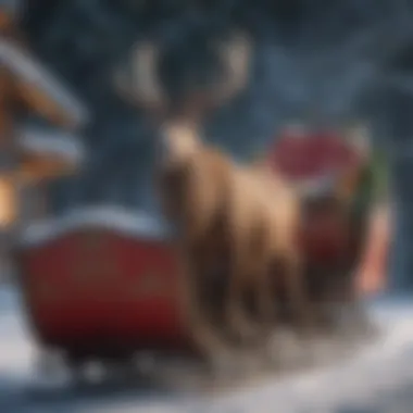 Nostalgic Christmas Movie Reindeer Sleigh Ride