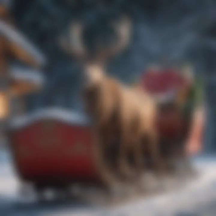 Nostalgic Christmas Movie Reindeer Sleigh Ride