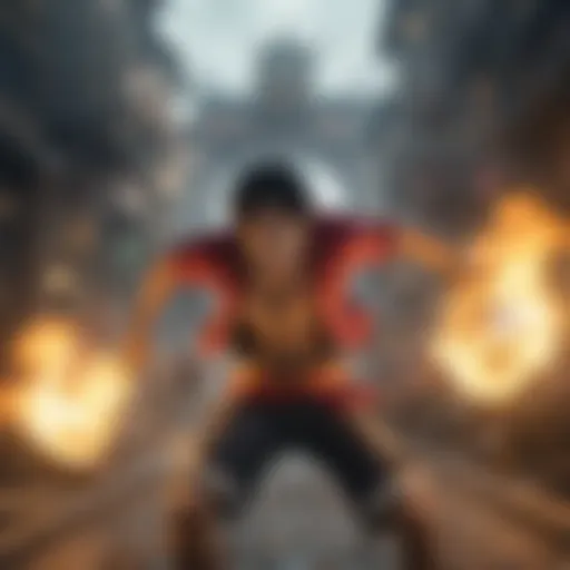 A vibrant scene showcasing the action-packed sequences of One Piece: Z the Movie