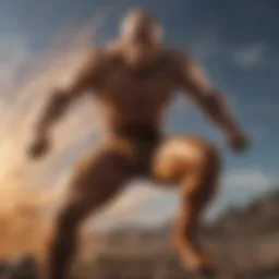 Dynamic battle scene showcasing Saitama's unmatched strength