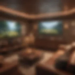 Stunning view of a cozy anime screening room